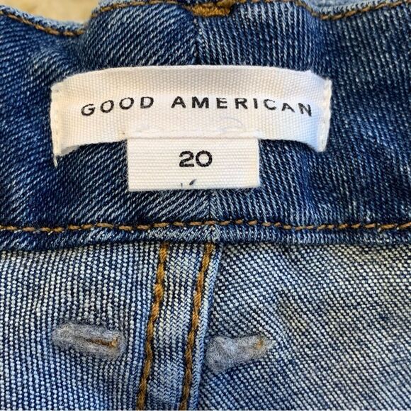 Good American Good Waist Crop Raw Edge Skinny Jeans Size 20 - Picture 6 of 10
